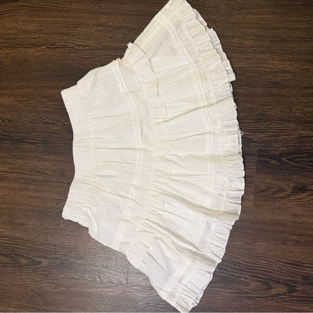 By Together Cream Ruffled Mini Skirt - Picture 2 of 3
